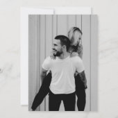 モダンミニマル白黒写真の保存日付 セーブザデート (裏面)