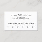 モダンミニマル白黒美しいロイヤリティカード ロイヤリティカード (裏面)