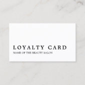 モダンミニマル白黒美しいロイヤリティカード ロイヤリティカード (正面)
