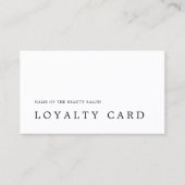 モダンミニマル白黒美しいロイヤリティカード ロイヤリティカード (正面)