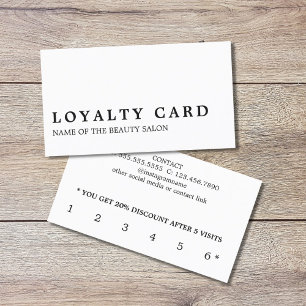 モダンミニマル白黒美しいロイヤリティカード ロイヤリティカード