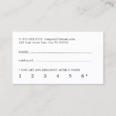 モダンミニマル白黒美しい ロイヤリティカード (裏面)