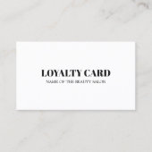 モダンミニマル白黒美しい ロイヤリティカード (正面)