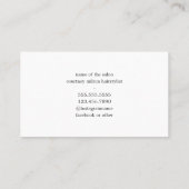 モダンミニマル白黒美容師 名刺 (裏面)