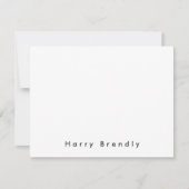 モダンミニマル白黒 ノートカード (正面)