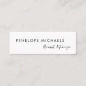 モダンミニマル白黒QRコードプロフェッショナル スキニー名刺 (正面)