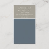 モダンミニマル石板ブルーチューペ名刺 名刺 (裏面)