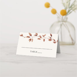 モダンミニマル紅葉結婚ズ プレイスカード
