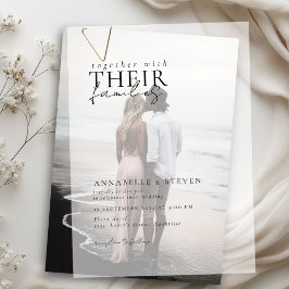 モダンミニマル結婚や ベラム紙招待状