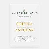 モダンミニマル結婚アクリルの歓迎サイン アクリルサイン (正面)