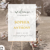 モダンミニマル結婚アクリルの歓迎サイン アクリルサイン