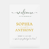 モダンミニマル結婚アクリルの歓迎サイン アクリルサイン (正面)