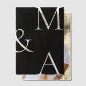 モダンミニマル結婚オーバーレイ ベラム紙招待状 (オフセット (カップル))