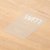 モダンミニマル結婚グラム アクリル招待状 (レイダウン)