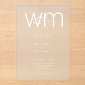 モダンミニマル結婚グラム アクリル招待状 (正面)