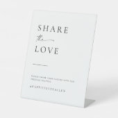 モダンミニマル結婚スクリプトのハッシュタグ記号 台座サイン (正面)