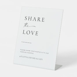 モダンミニマル結婚スクリプトのハッシュタグ記号 台座サイン