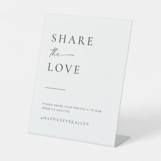 モダンミニマル結婚スクリプトのハッシュタグ記号 台座サイン