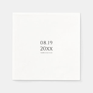 モダンミニマル結婚スクリプト スタンダードカクテルナプキン