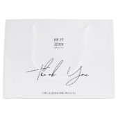 モダンミニマル結婚スクリプト ラージペーパーバッグ (正面)