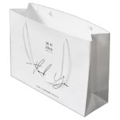 モダンミニマル結婚スクリプト ラージペーパーバッグ (裏面アングル)