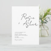 モダンミニマル結婚スクリプト 招待状 (スタンド正面)