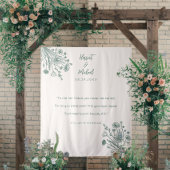 モダンミニマル結婚フローラ タペストリー