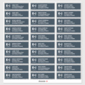 +モダンミニマル結婚リストのゲスト名アドレス シール (シート)