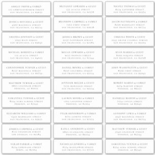 モダンミニマル結婚リストのゲスト名アドレス シール