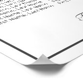 モダンミニマル結婚リスト ポスター (角)