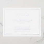 モダンミニマル結婚リポート詳細 箔招待状ポストカード (正面)