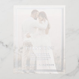 モダンミニマル結婚リポート 箔招待状ポストカード