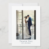 モダンミニマル結婚写真 サンキューカード (正面)