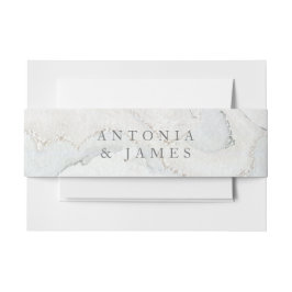 モダンミニマル結婚大理石 招待状ベリーバンド