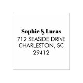 モダンミニマル結婚夫婦差出人住所 ラバースタンプ (インプリント)