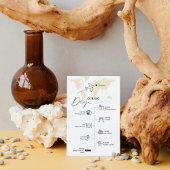 モダンミニマル結婚式の日イベントタイムラインカード 招待状