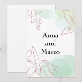 モダンミニマル結婚式招待状 シーズンカード (正面/裏面)