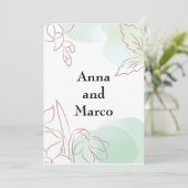 モダンミニマル結婚式招待状 シーズンカード (スタンド正面)