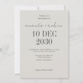 モダンミニマル結婚式招待状 招待状 (正面)