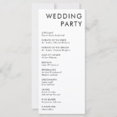 モダンミニマル結婚式 プログラムイベント (裏面)