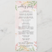 モダンミニマル結婚式 プログラムイベント プログラム (裏面)