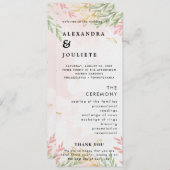 モダンミニマル結婚式 プログラムイベント プログラム (正面/裏面)