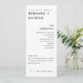 モダンミニマル結婚式 プログラムイベント プログラム (スタンド正面)