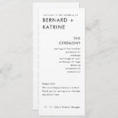 モダンミニマル結婚式 プログラムイベント プログラム (正面/裏面)