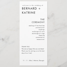 モダンミニマル結婚式 プログラムイベント プログラム