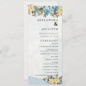 モダンミニマル結婚式 プログラムイベント プログラム (正面/裏面)