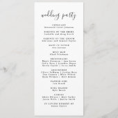 モダンミニマル結婚式 プログラムイベント プログラム (裏面)