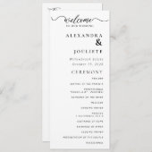 モダンミニマル結婚式 プログラムイベント プログラム (正面/裏面)