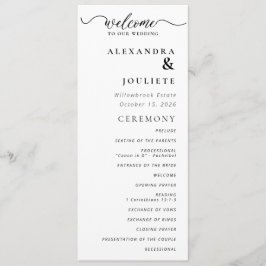 モダンミニマル結婚式 プログラムイベント プログラム