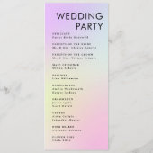 モダンミニマル結婚式 プログラムイベント プログラム (裏面)